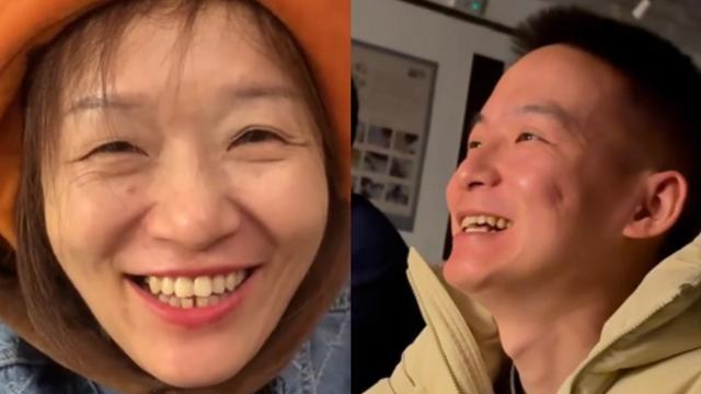 浩男有点累，周末飞泰山陪老谢还愿，上学后亲妈和妹妹又来看望