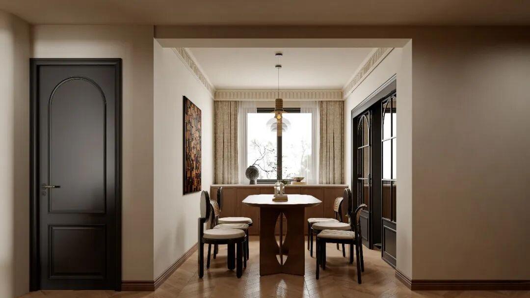 设计作品｜160㎡中古风家，把”复古高级感“玩出了新高度，复古电影感就在生活里