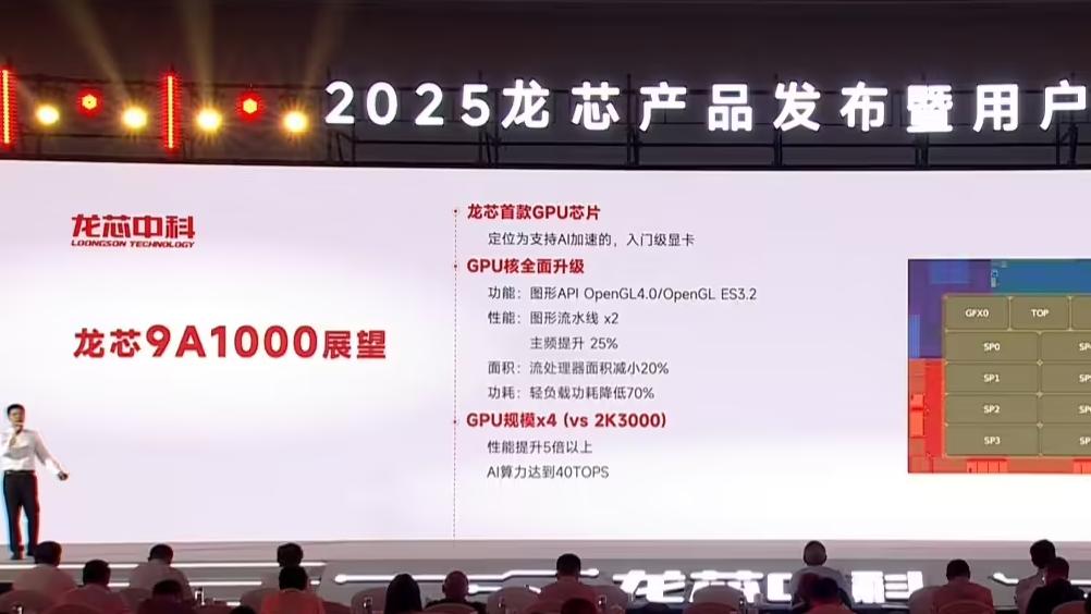龙芯首款 GPU 芯片 9A1000 对标 AMD RX 550，下一代 9A2000 图形性能达 