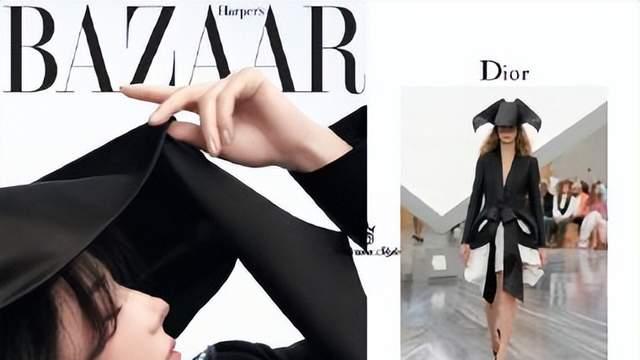 迪丽热巴与金智秀杂志撞衫！同件高定穿出东西方“双生花”