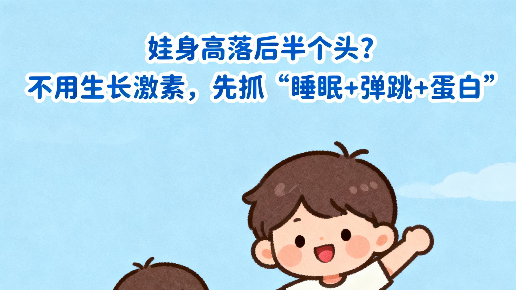 娃身高落后半个头？不用生长激素，先抓“睡眠+弹跳+蛋白”