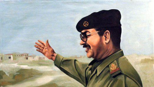 伊拉克宣传画 英明神武的萨达姆 可谓是一代枭雄