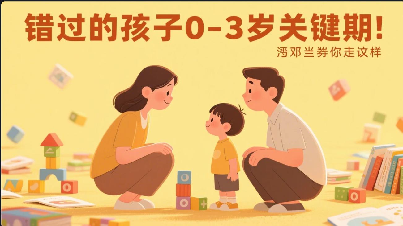 错过孩子0 - 3岁关键期，家长别慌！樊登教你这样弥补