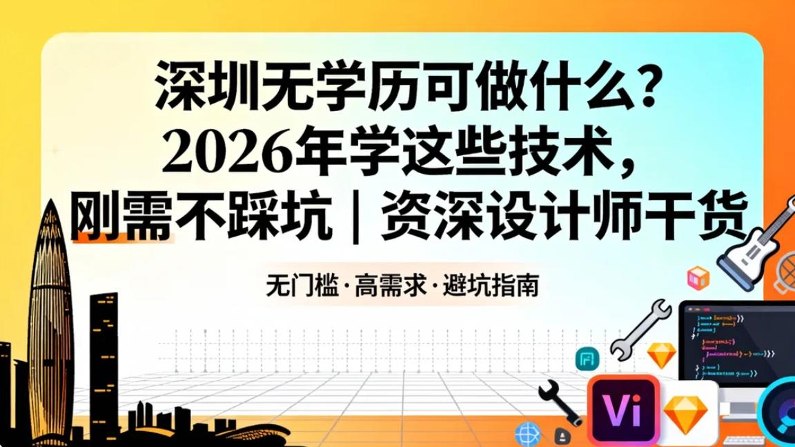 深圳无学历可做什么？26年学这些技术，刚需不踩坑资深设计师干货