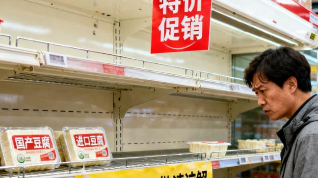 韩国人担心吃不上豆腐! 进口大豆库存见底，40多家工厂面临停产