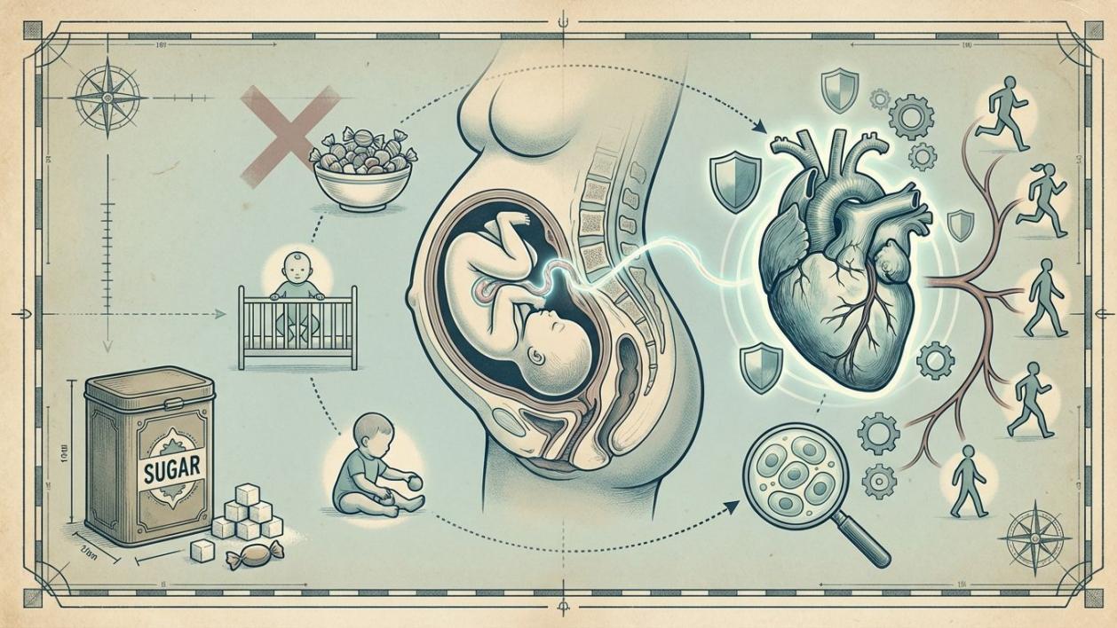 怀孕头两年少吃糖，孩子成年后心脏病风险直降20%：一项70年实验