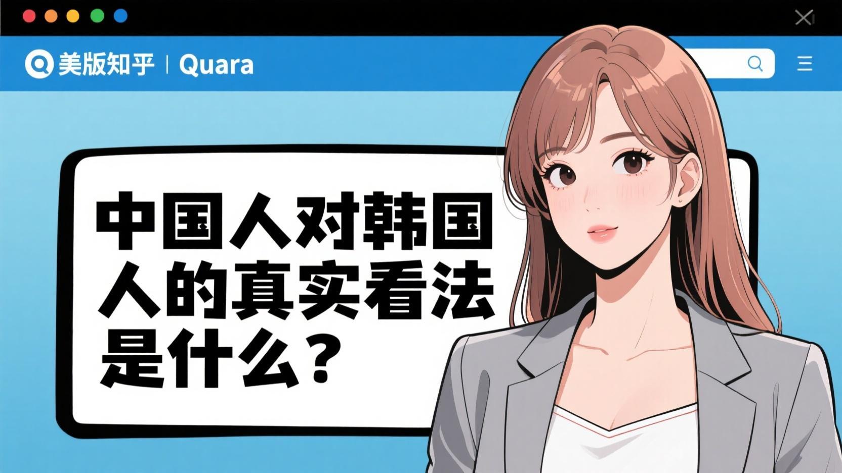 外国网友提问，中国人是怎么看韩国人的