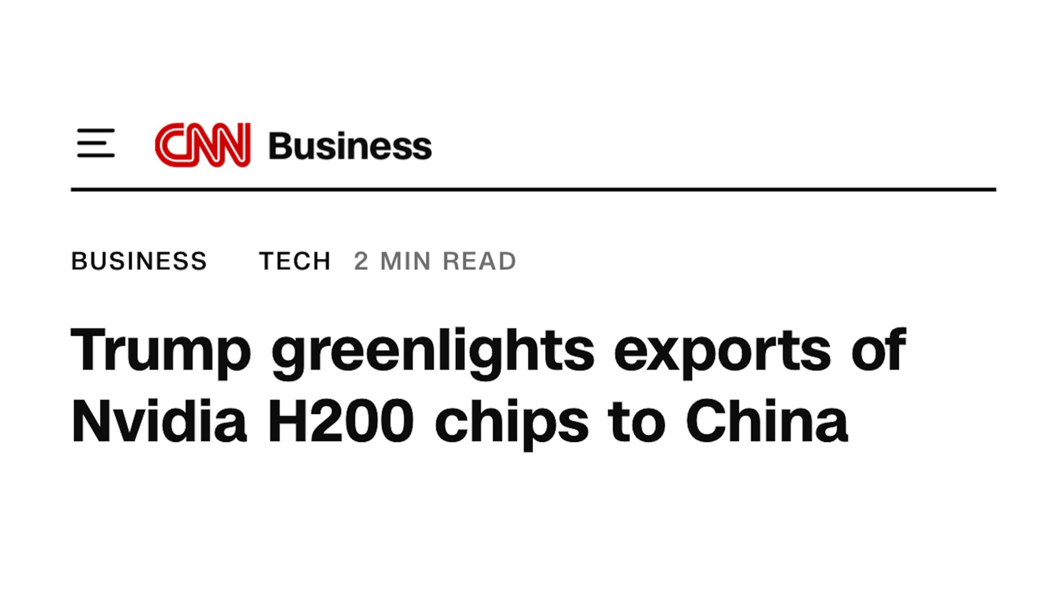 CNN原文解读：大国科技博弈，英伟达H200芯片要来了