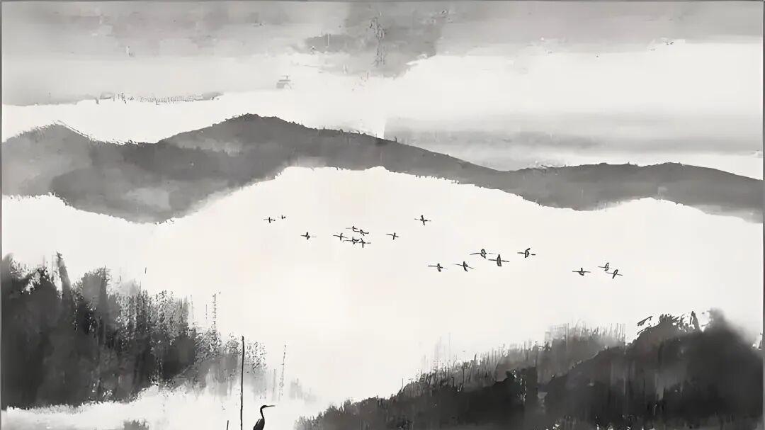 七律·雁影逐泪波