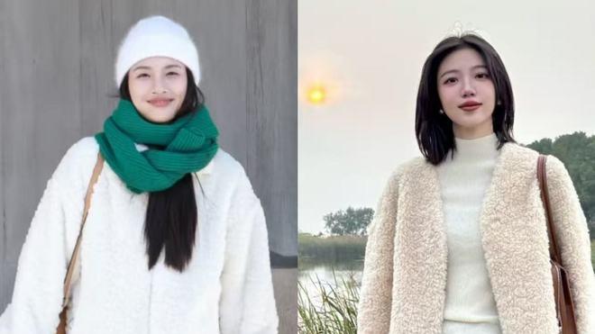 今年冬天的“短外套+牛仔裤”太火了，这样穿时髦高级，谁穿谁美