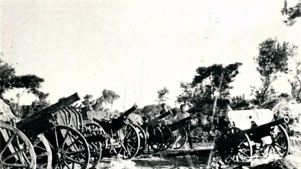 李天霞的整编第83师，装备日式“大炮”36门