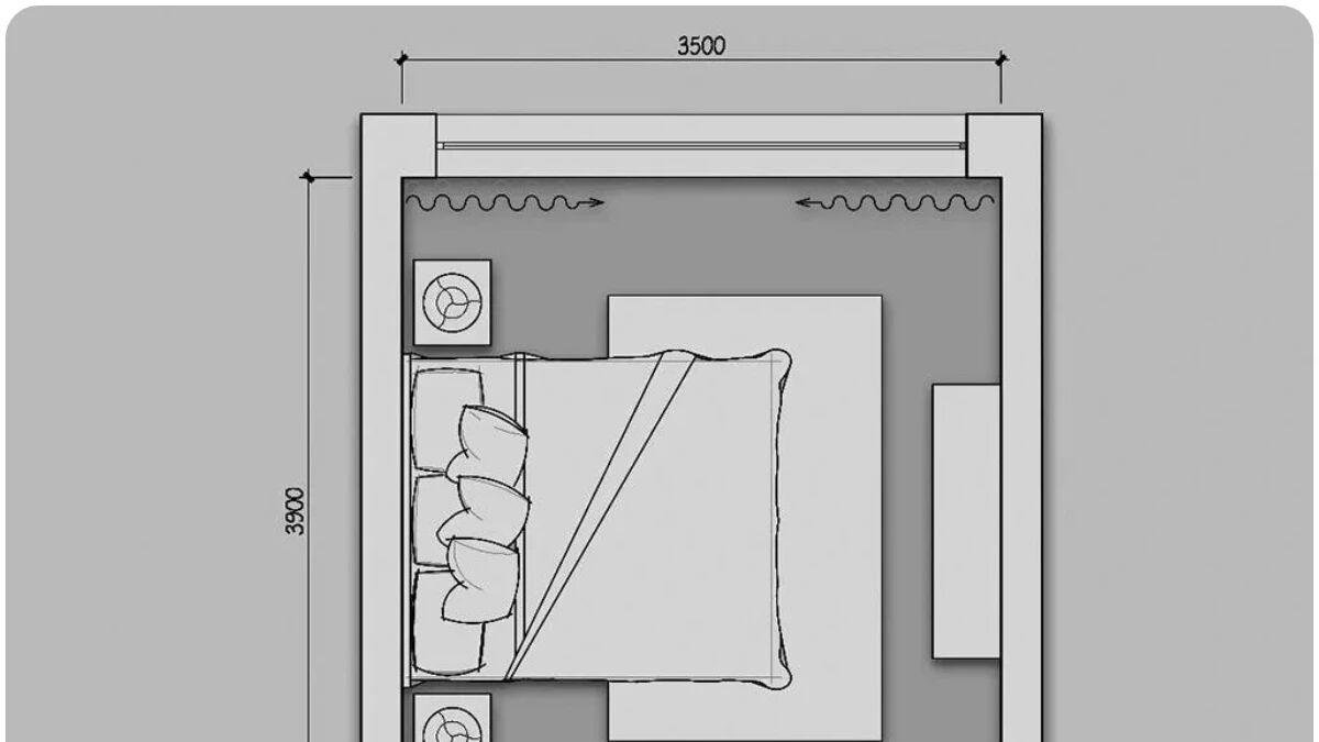 精装房-卧室带卫生间布局方案