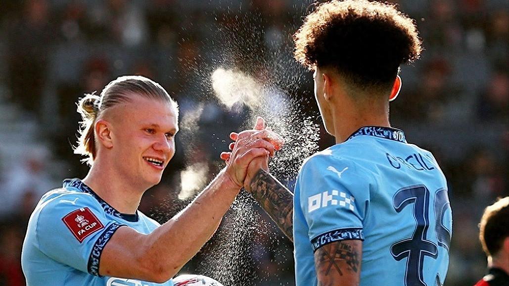 伯恩茅斯1比2曼城：蓝月军团险胜挺进足总杯四强