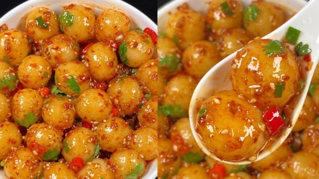 酸辣开胃！土豆丸子这样做，软糯Q弹超好吃