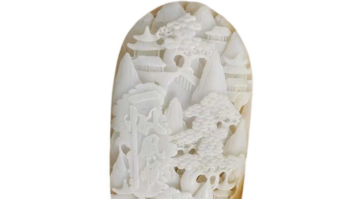 1052-和田糖玉《一帆风顺》摆件：玉界孤品的价值巅峰，解码和田玉收藏的财富基因与稀缺裂变