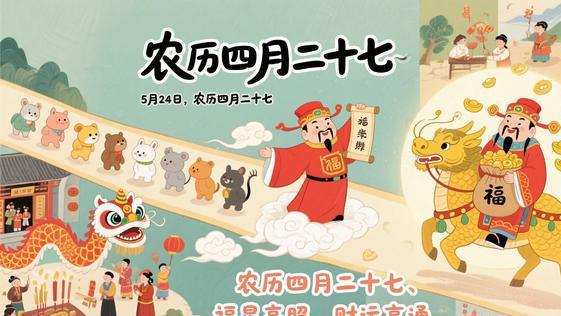 5月24日农历四月二十七，十二生肖的财运
