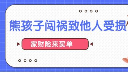“熊孩子” 闯祸致他人受损，家财险来买单？