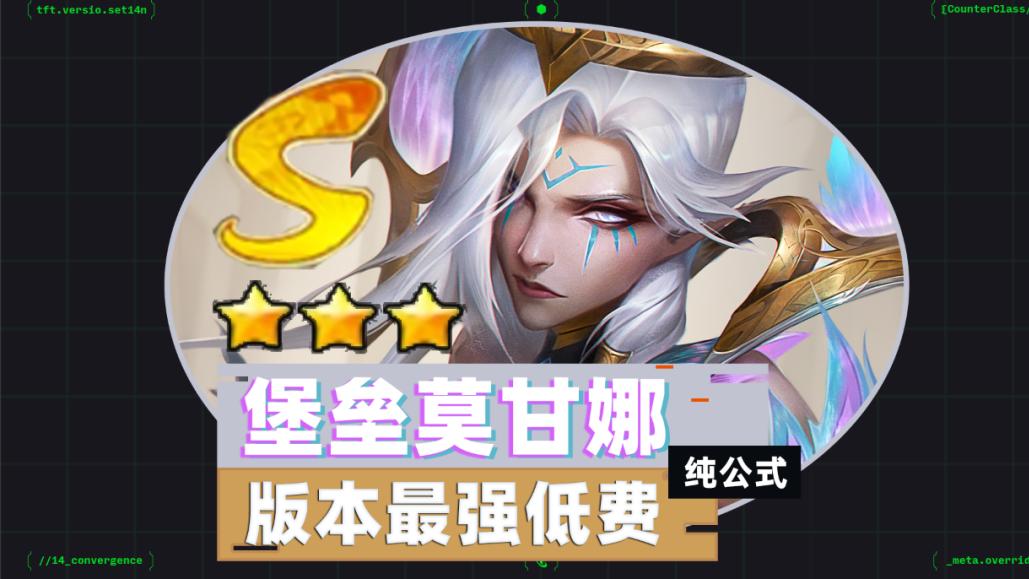 云顶最强低费阵容丨高堡垒莫甘娜，有神器必吃分！