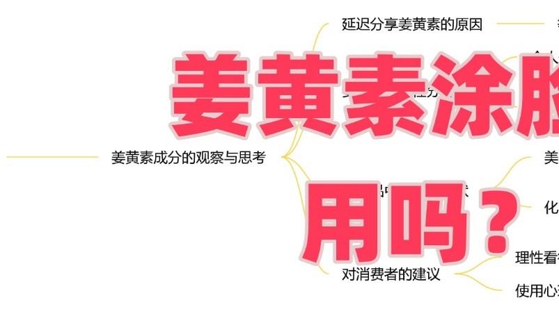 姜黄素涂脸有用吗？（思维导图版）