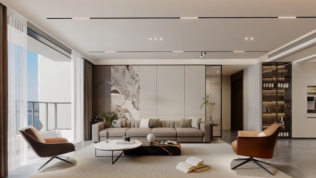 设计作品｜山河一品 205㎡轻奢风绝了！每个空间都想照搬回家