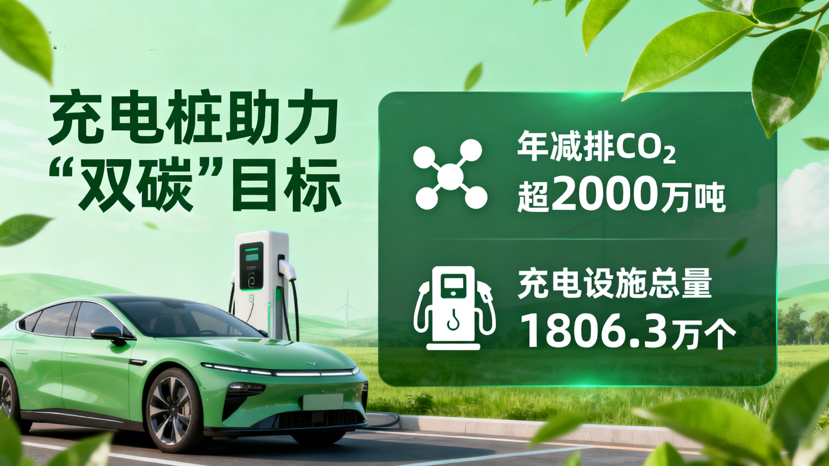 充电桩助力"双碳"目标：年减排二氧化碳超2000万吨