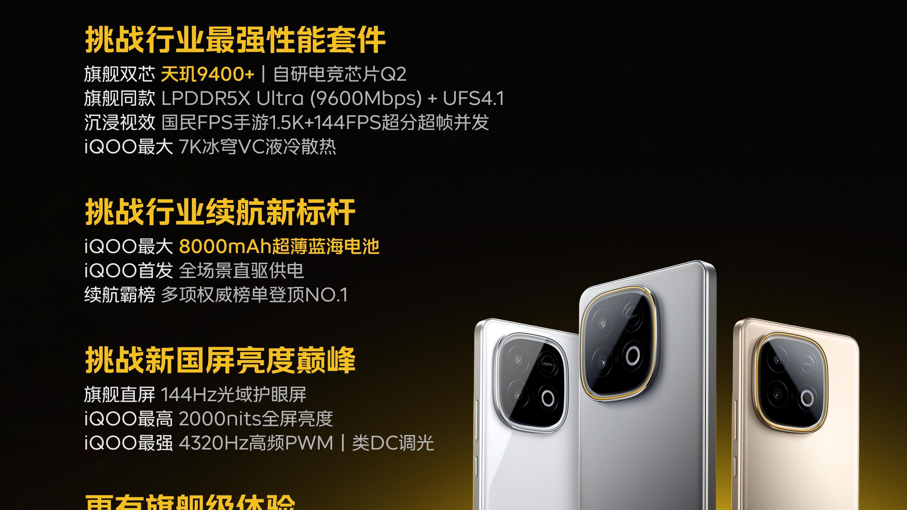 iQOO开启清仓模式，12GB+256GB低至1949元，8000mAh+天玑9400Plus