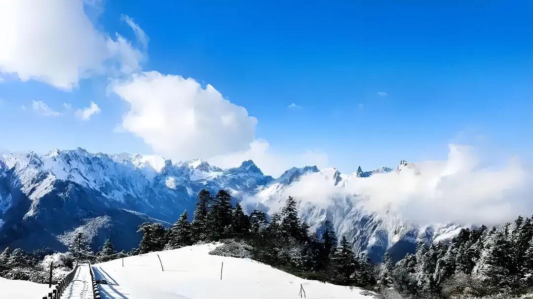 七律·独赏寒雪静山川