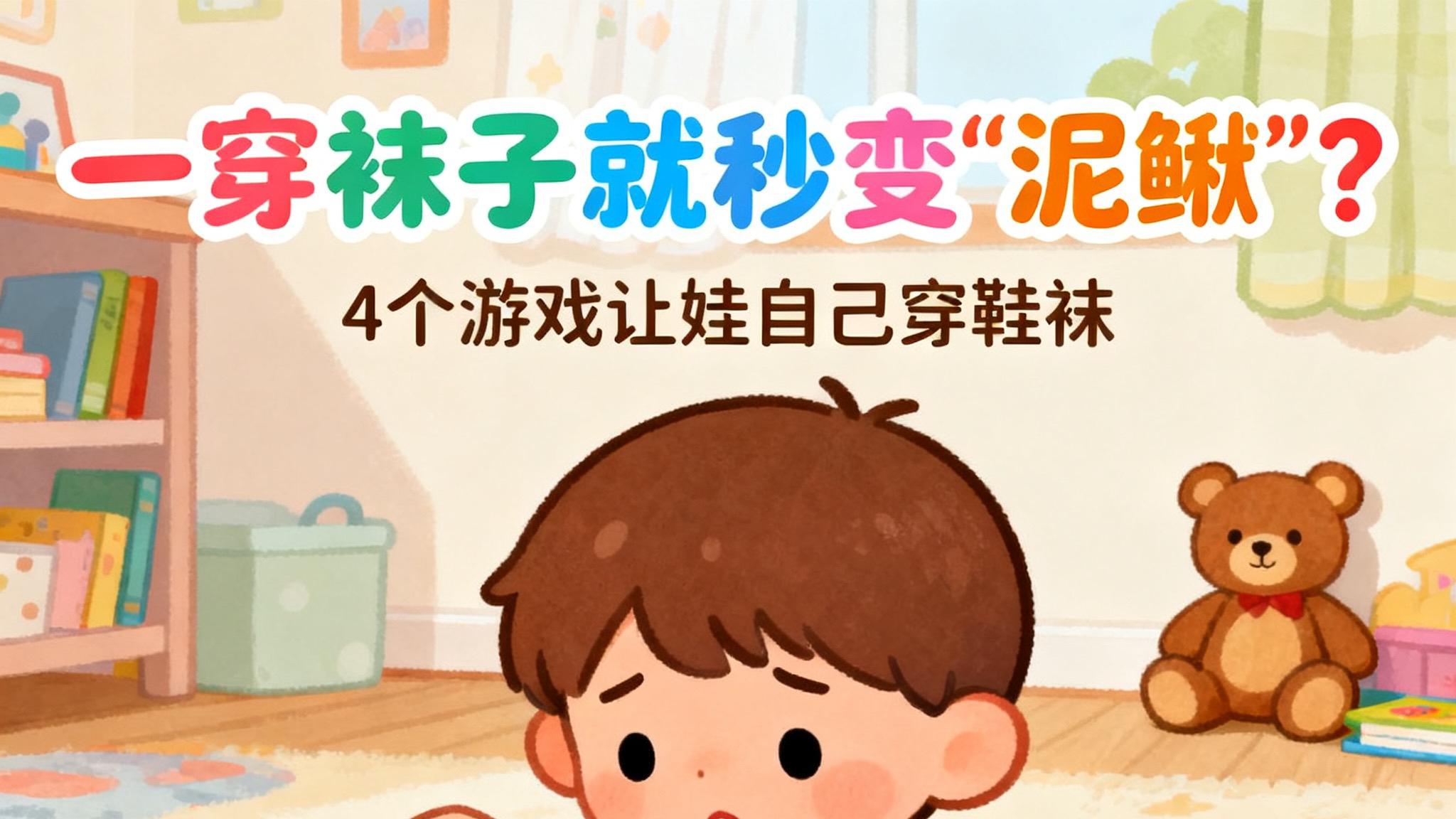 一穿袜子就秒变"泥鳅"？4个游戏让娃自己穿鞋袜