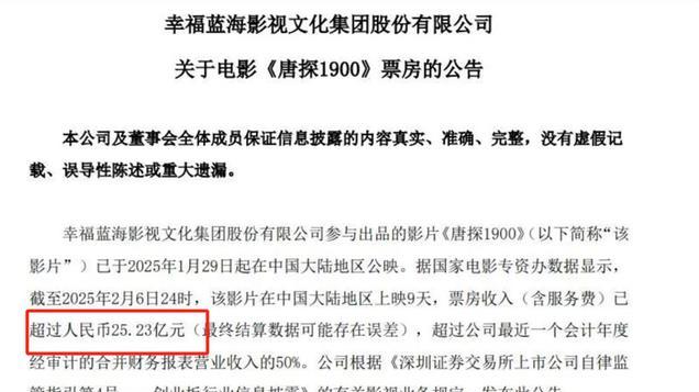 《唐探》票房25亿仍未回本，10亿制作费花哪了？