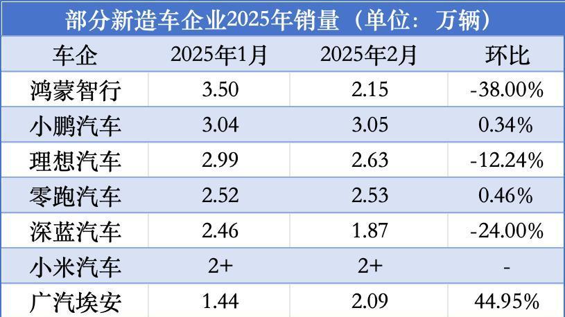 新造车2月成绩单出炉！