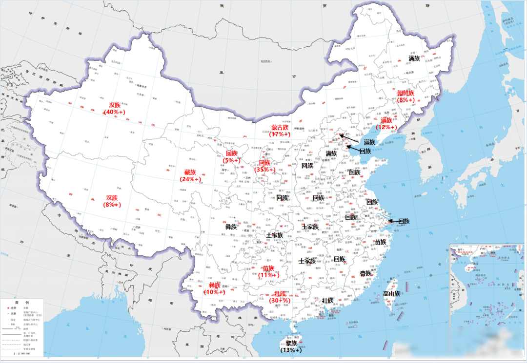 各省第二大民族分布，中国地缘版图的另一面？