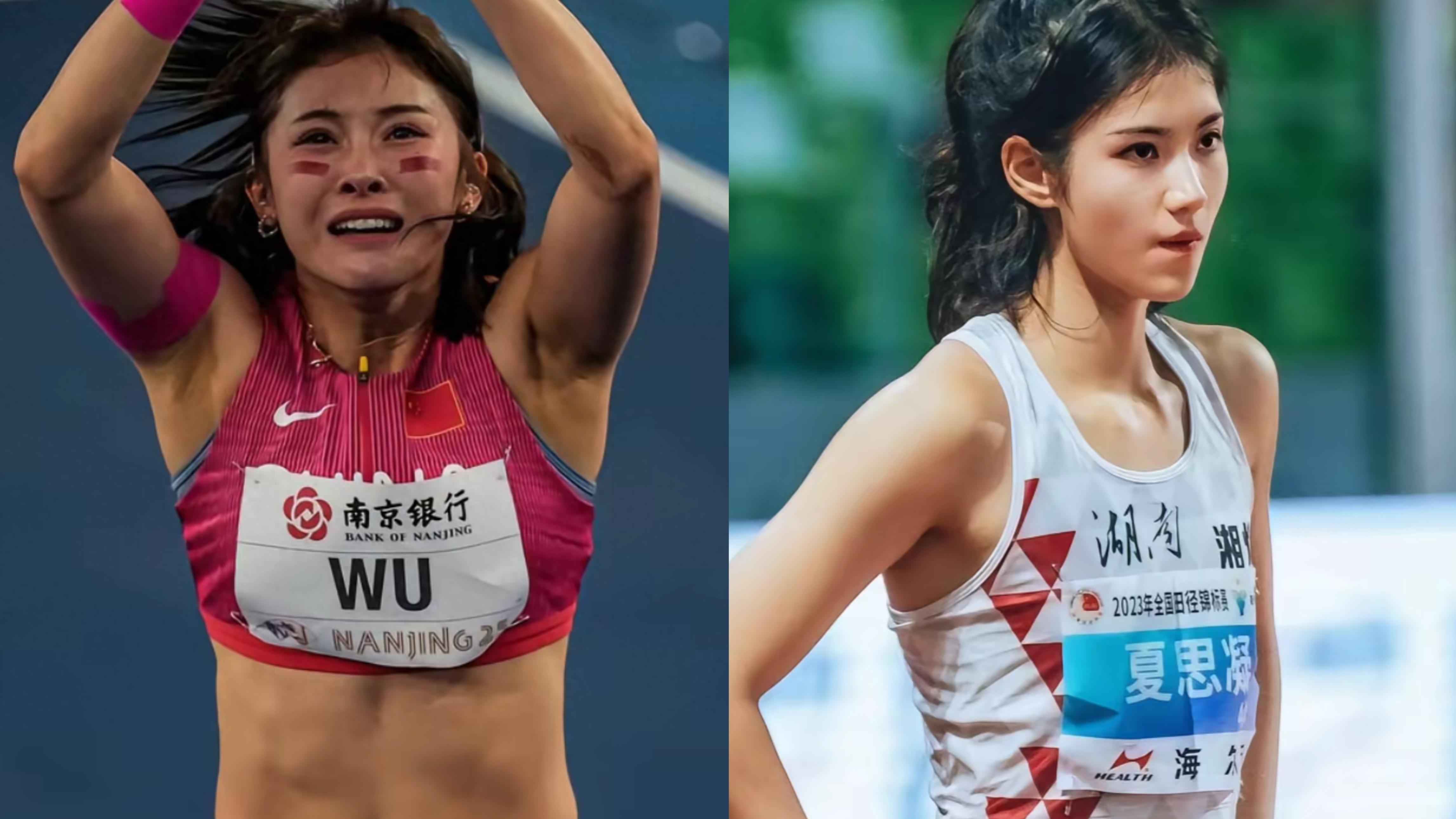 为啥夏思凝跑不赢吴艳妮？两张身材对比图说明一切，原来腰是关键