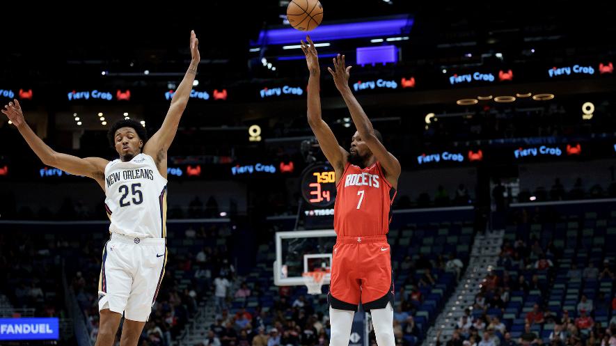 气到甩手+要球被无视！休媒高呼把球给KD：15中12轰32+4帽太落寞