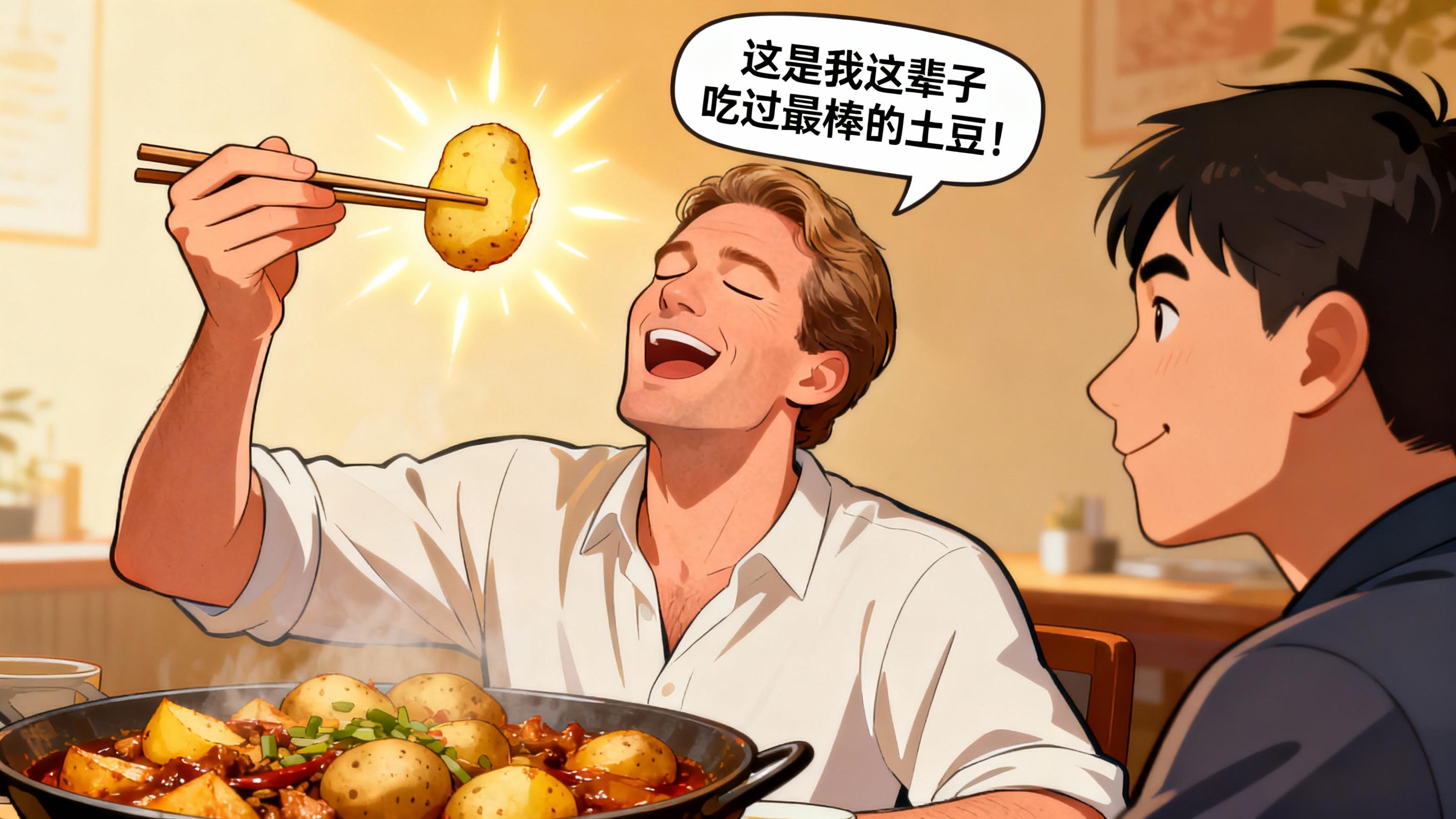 美国小哥来西安吃了什么，竟让他想移民中国！中国网友：让他来四川，估计更不想走了