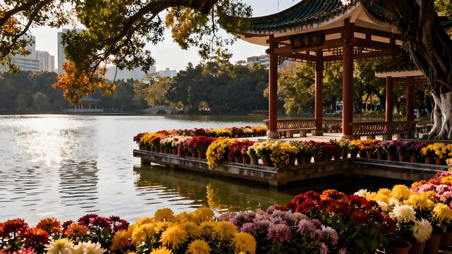 粉黛染霞闽水秋，银杏铺金古厝游 —— 福州秋色里的时空交响