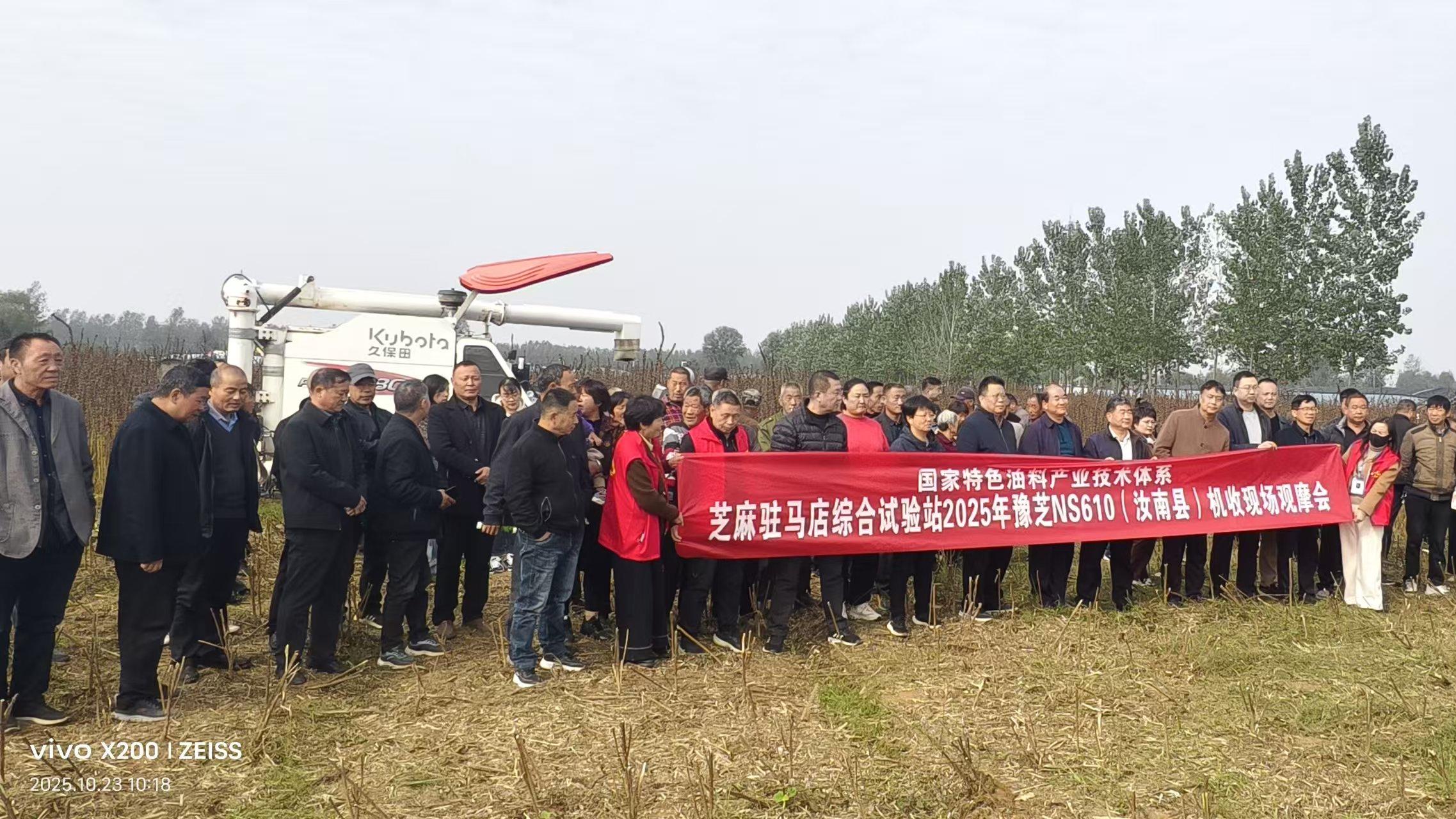 2025年豫芝NS610（汝南县）机收现场观摩会在古塔街道范胡村举行