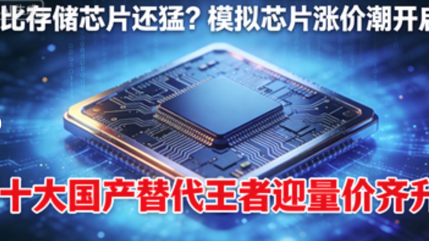 比存储还猛？模拟芯片涨价潮开启  十大国产替代王者迎量价齐升