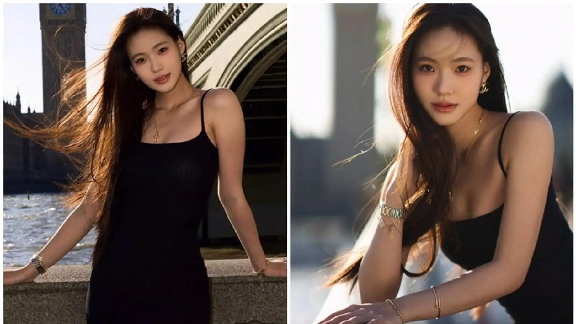 小 S 二女儿英国度假美炸！黑色吊带裙秀出逆天比例，17 岁豪门名媛范碾压同龄人