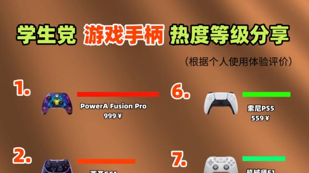 手游手柄排行榜前十名：品牌好用度排行榜，不容错过！