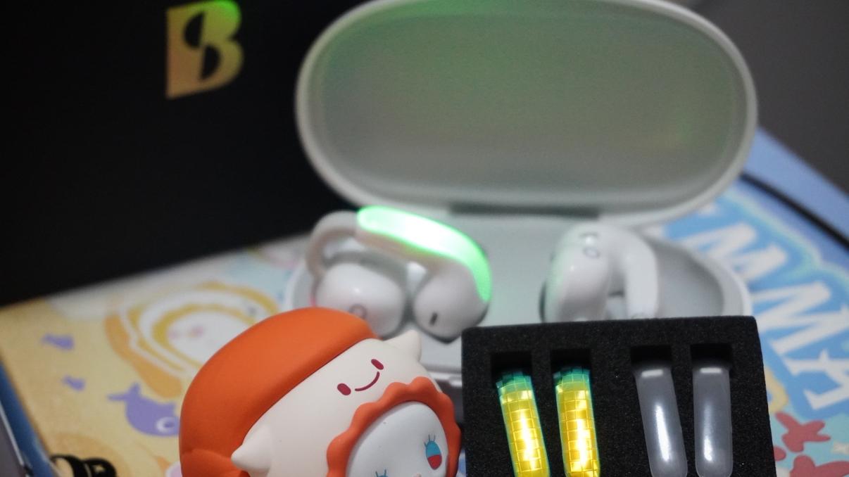 新潮流·舒适戴·好音质！百耳颂B7开放式新潮耳机三芯合一！
