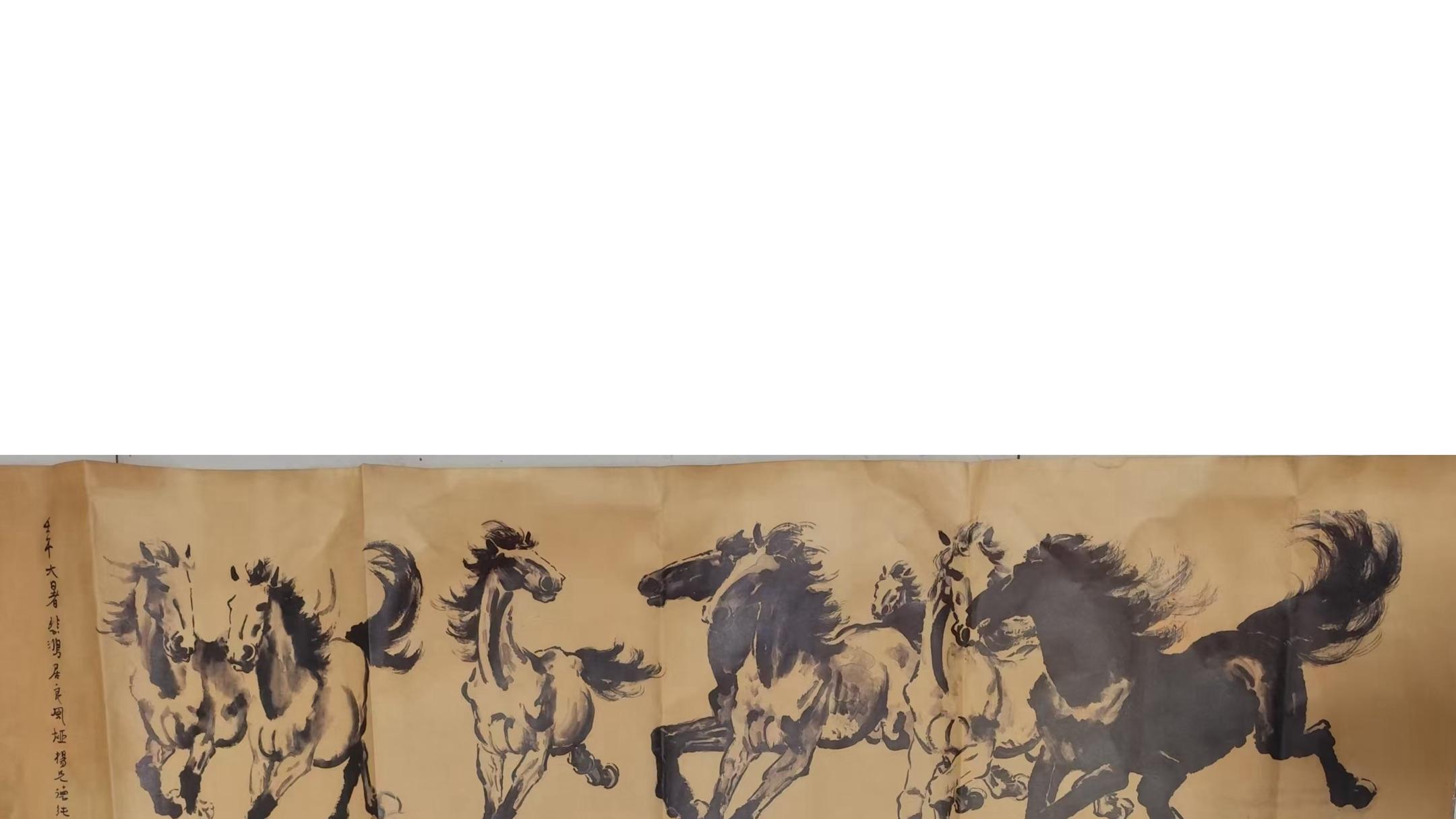 2129-100×36cm 里的悲鸿马：近代画坛的 “奔马魂” 与时代风骨