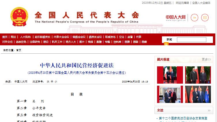 解析《民营经济促进法》配套措施：民营企业的“法治保障指南”