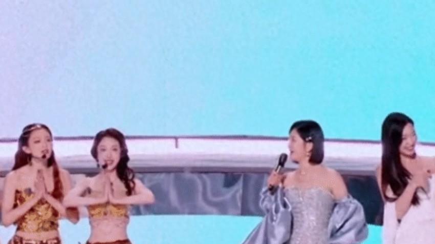 张小婉回应踩了谢娜裙子