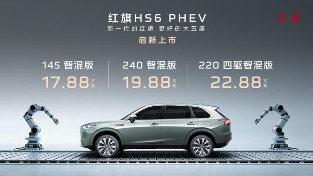 17.88万入手中大型大五座插混SUV！红旗HS6 PHEV重磅上市！