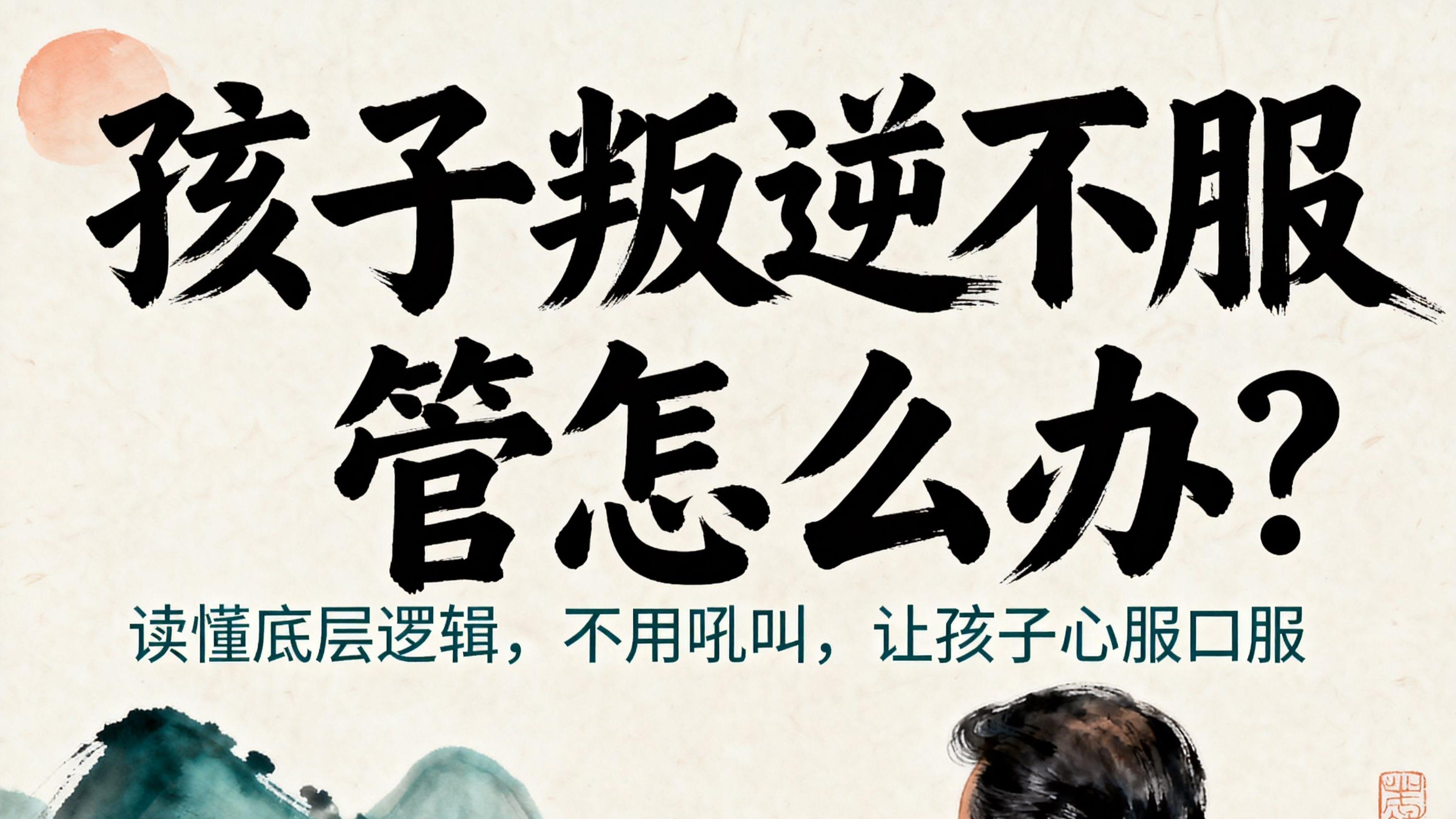 孩子叛逆不服管怎么办？读懂底层逻辑，不用吼叫让孩子心服口服！