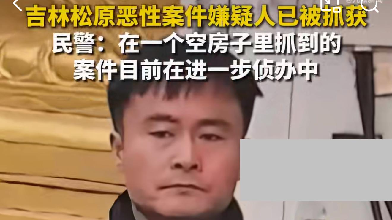 吉林松原恶性案件嫌疑人已被抓获