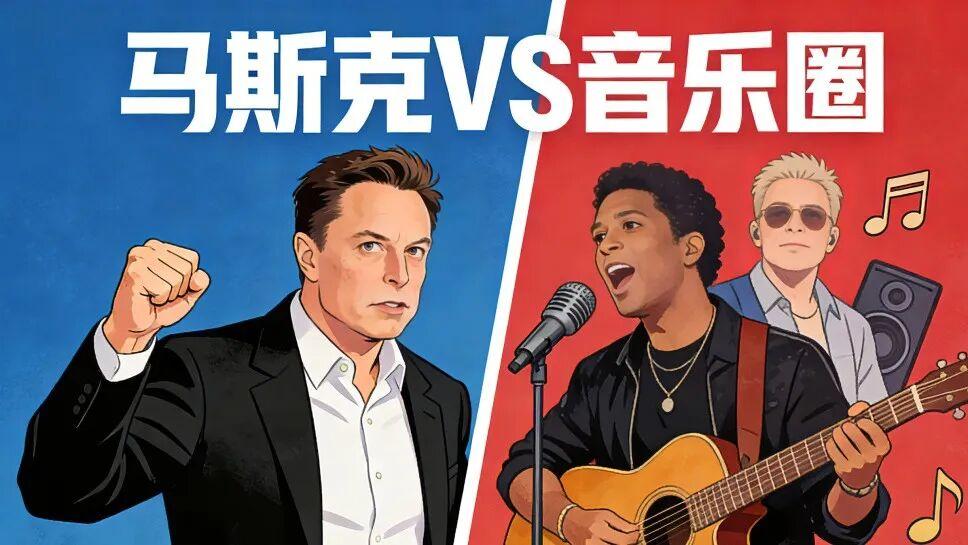 马斯克单挑大半个音乐圈！