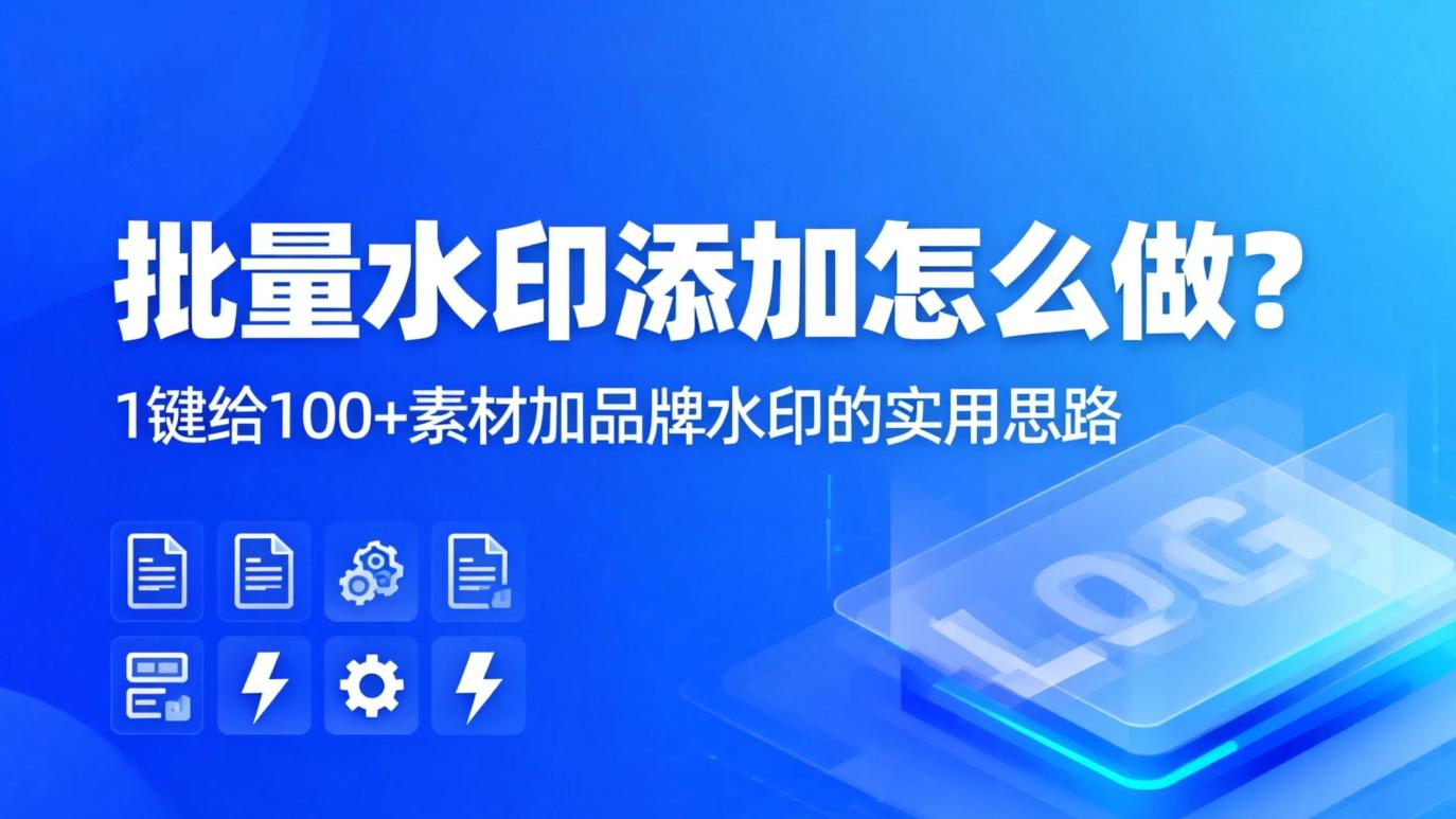 批量水印添加怎么做？1 键给 100+ 素材加品牌水印的设计思路