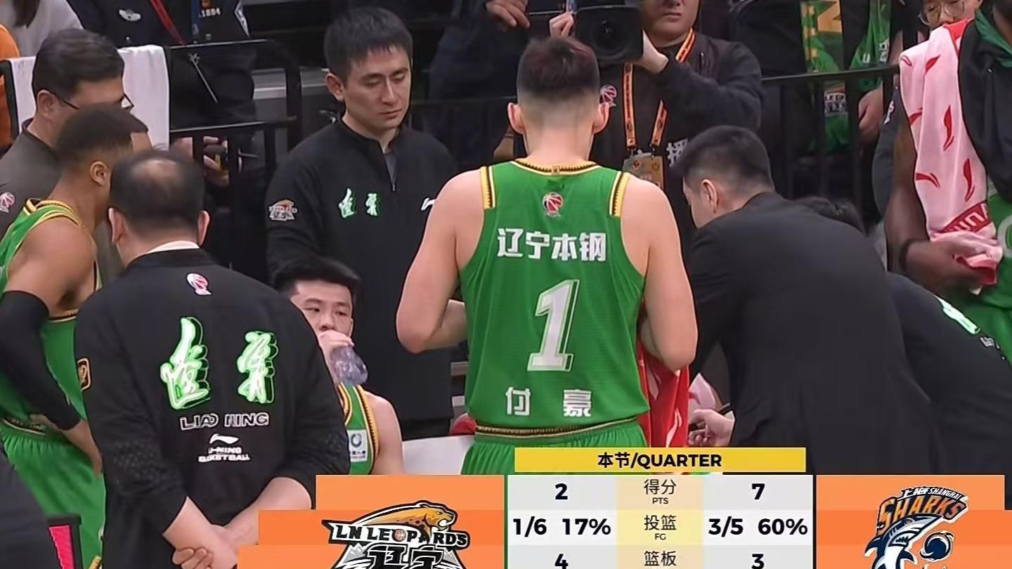 辽宁半场18分落后，四连败不可避免，杨鸣无可奈何