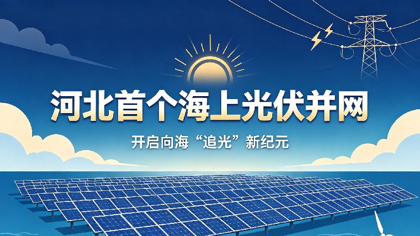 河北首个海上光伏并网，开启向海“追光”新纪元